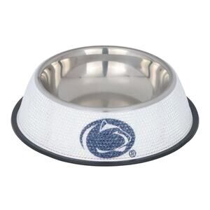 Penn State University Bling Stainless Steel Pet Bowl NCAA Licensed Non-Slip